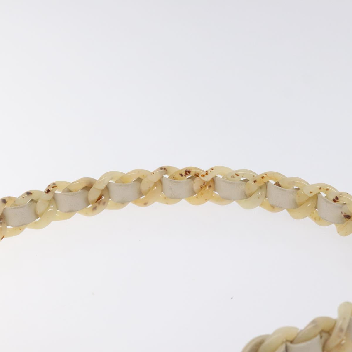 PRADA Shoulder Bag Leather Beige Auth kk506