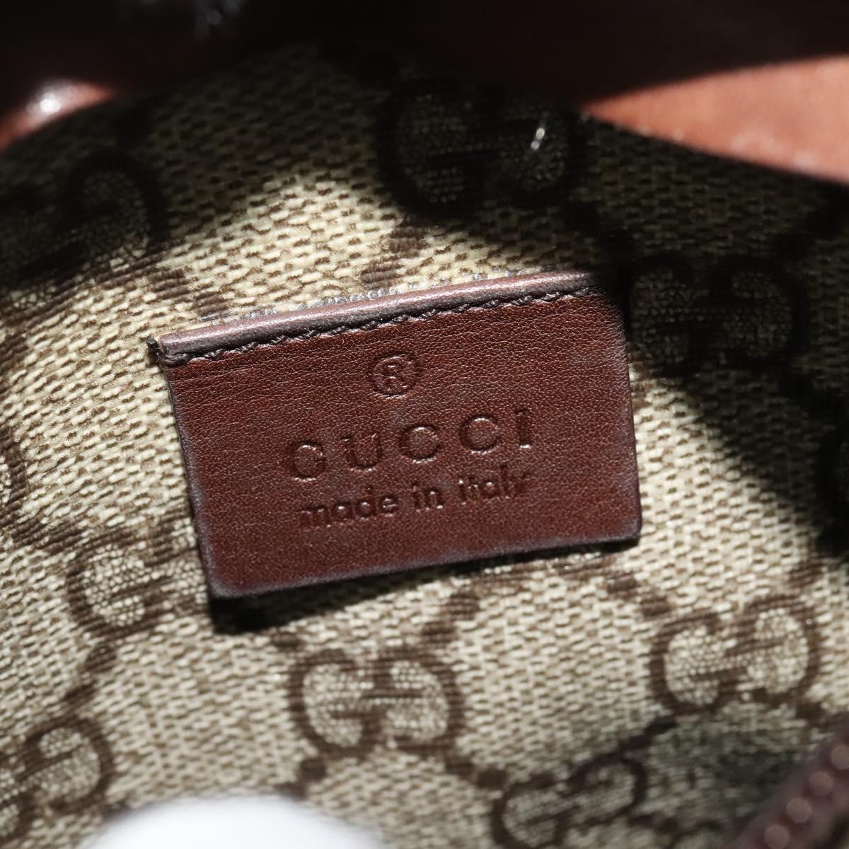 GUCCI GG Supreme Waist bag PVC Beige Silver 28566 Auth kk532