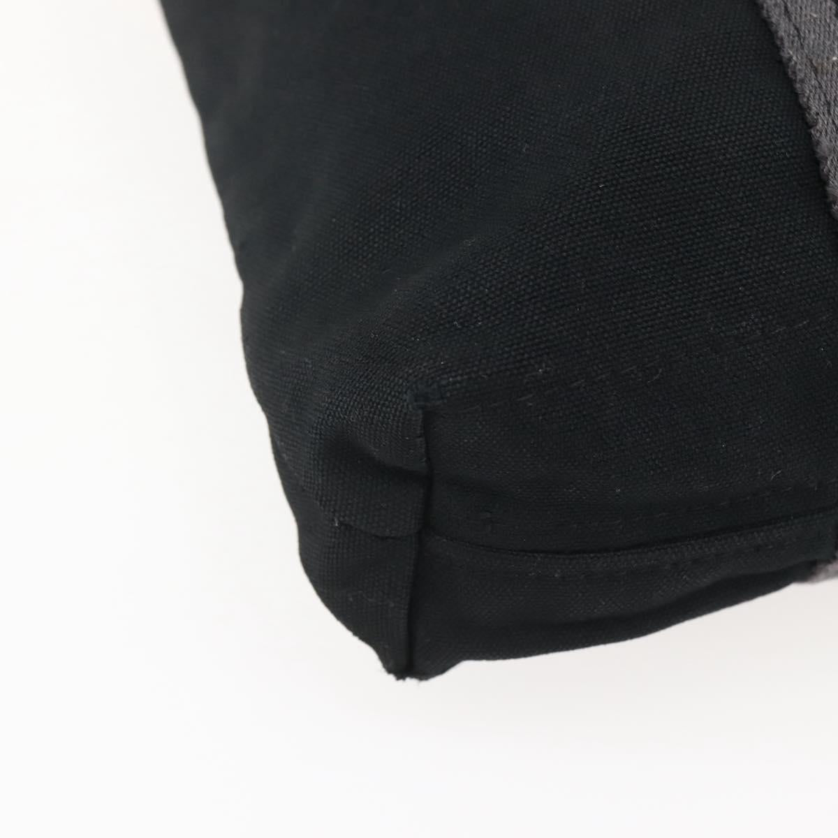 HERMES Fourre Tout Cabass Tote Bag Canvas Black Auth kk560