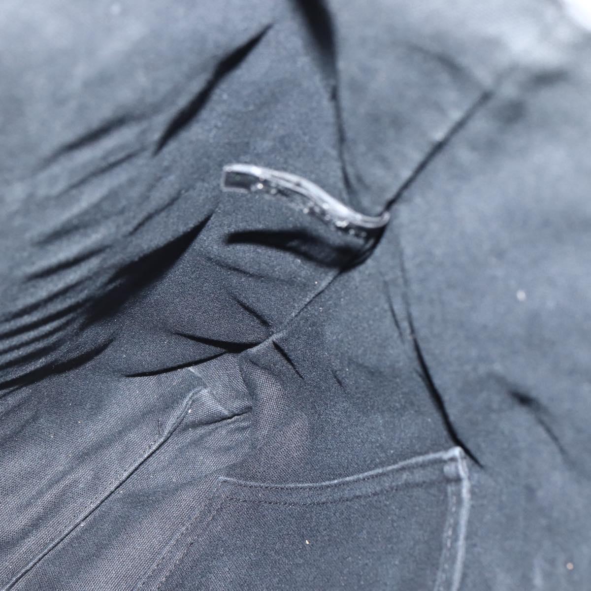 HERMES Fourre Tout Cabass Tote Bag Canvas Black Auth kk560