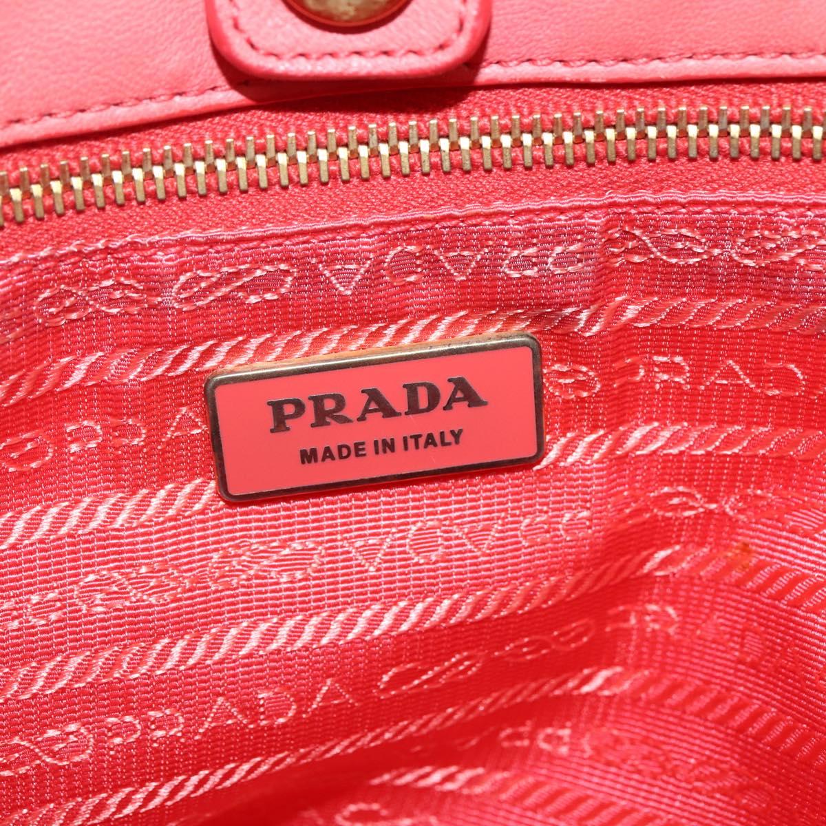 PRADA Hand Bag Nylon 2way Multicolor Gold Auth kk565