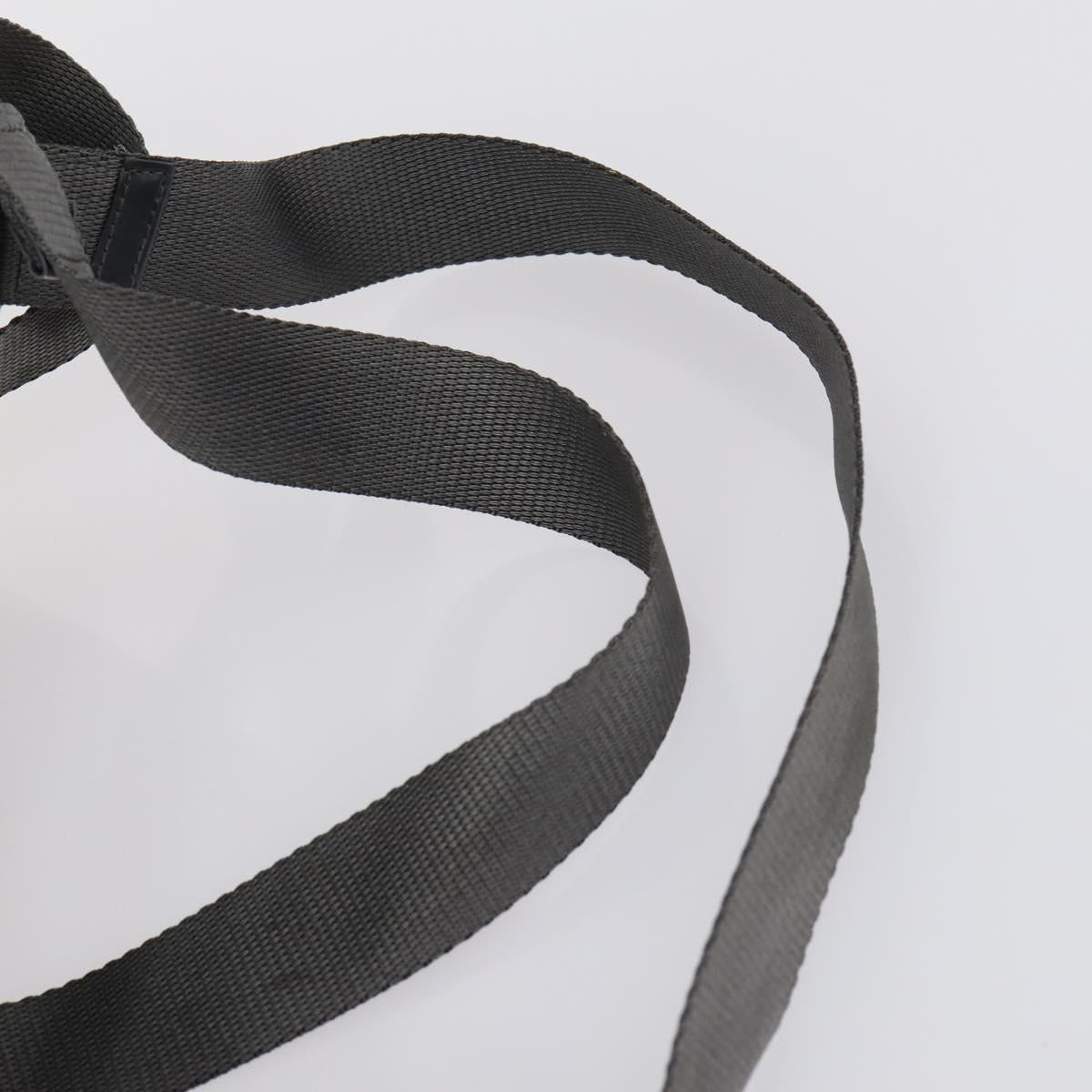 PRADA Backpack Nylon Gray Silver Auth kk572