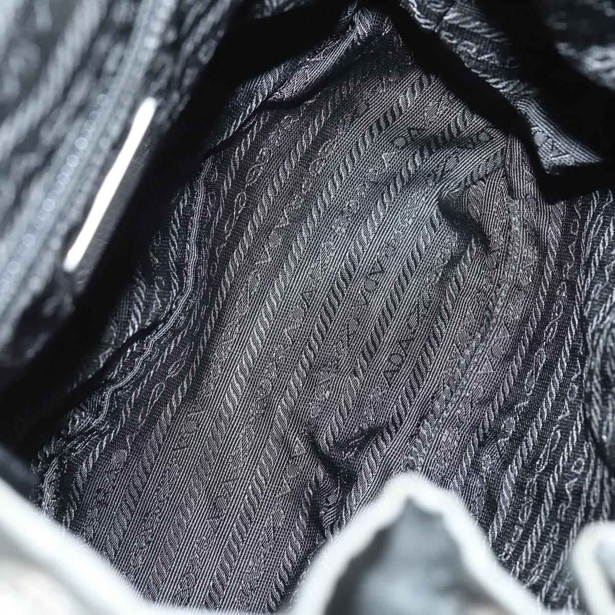 PRADA Backpack Nylon Gray Silver Auth kk572