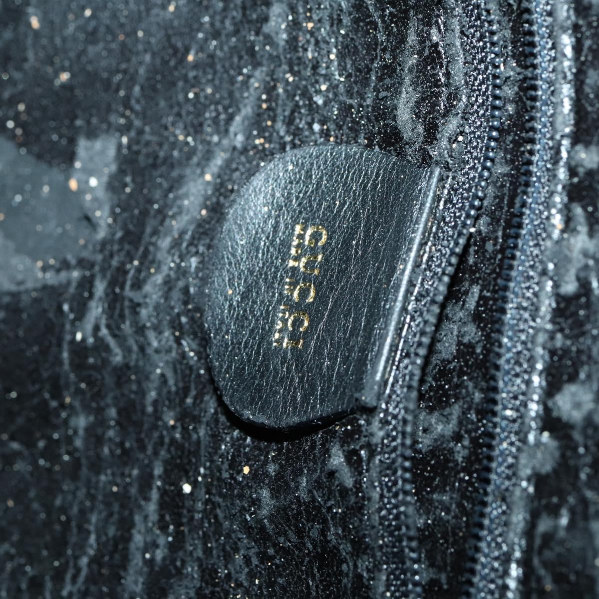 GUCCI Bamboo Shoulder Bag Leather 2way Black Gold 001 1577 2123 Auth kk577