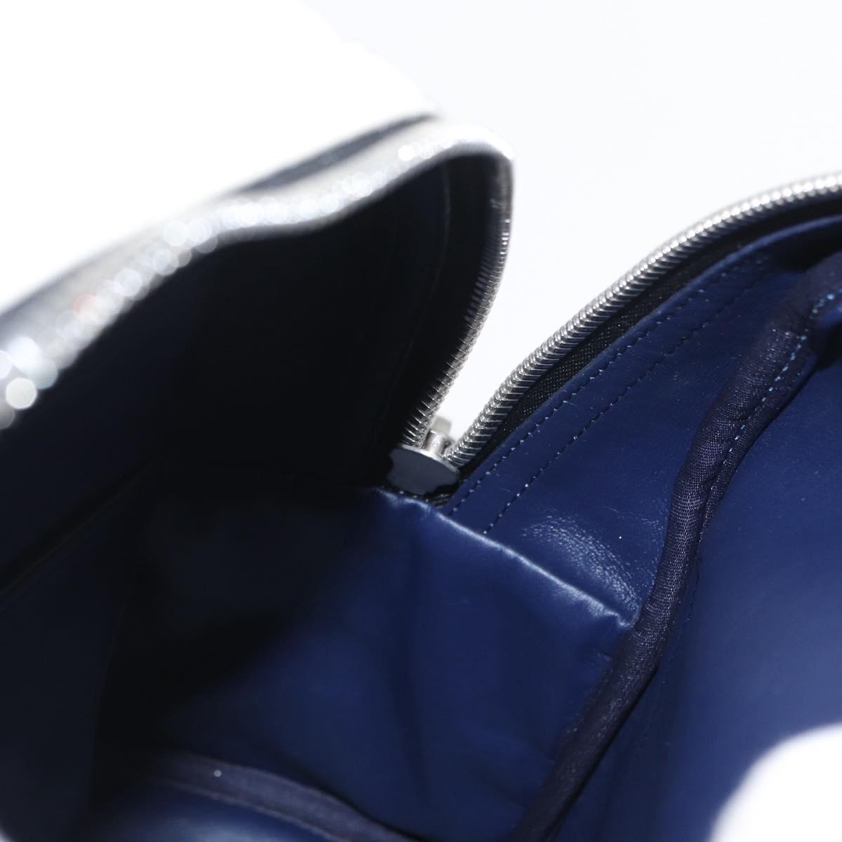 MCM Vicetos Logogram Backpack PVC Leather White Silver Auth kk581