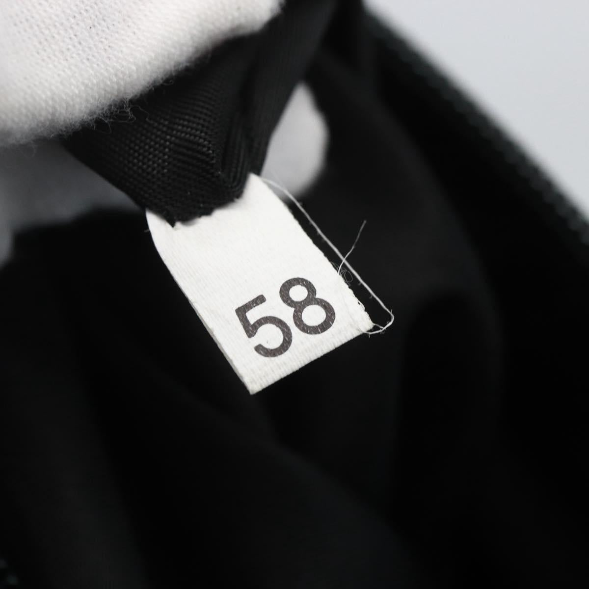 PRADA Chain Shoulder Bag Nylon Black Silver Auth kk583