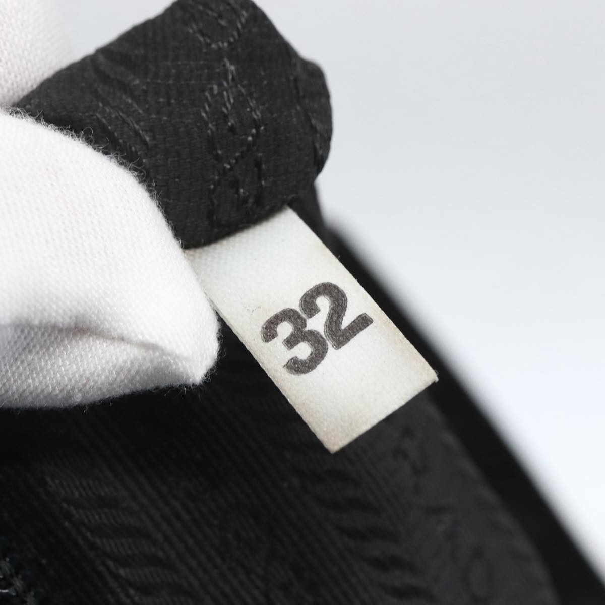 PRADA Chain Tote Bag Leather Black Gold Auth kk585