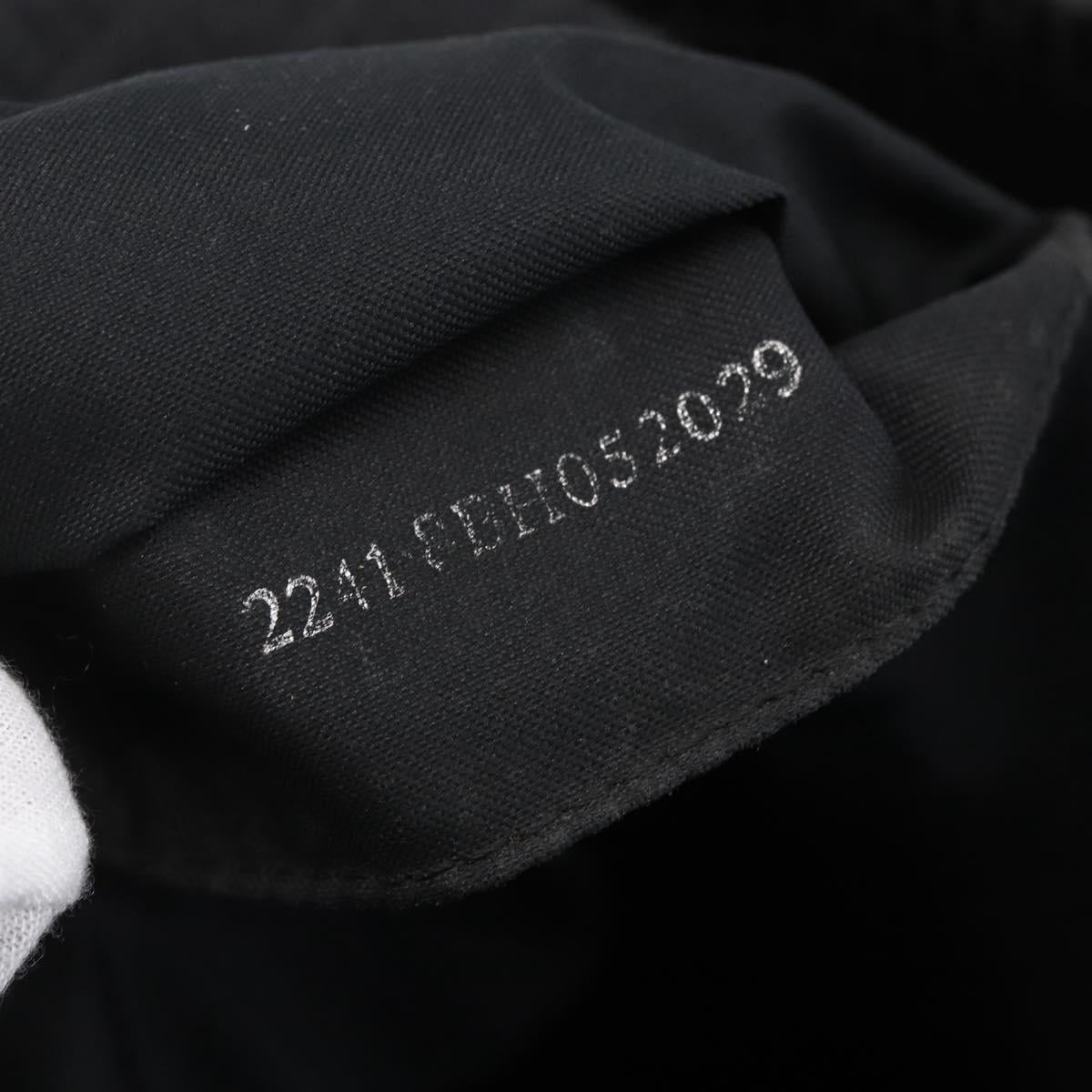 FENDI Zucchino Canvas Tote Bag Black Silver Auth kk586