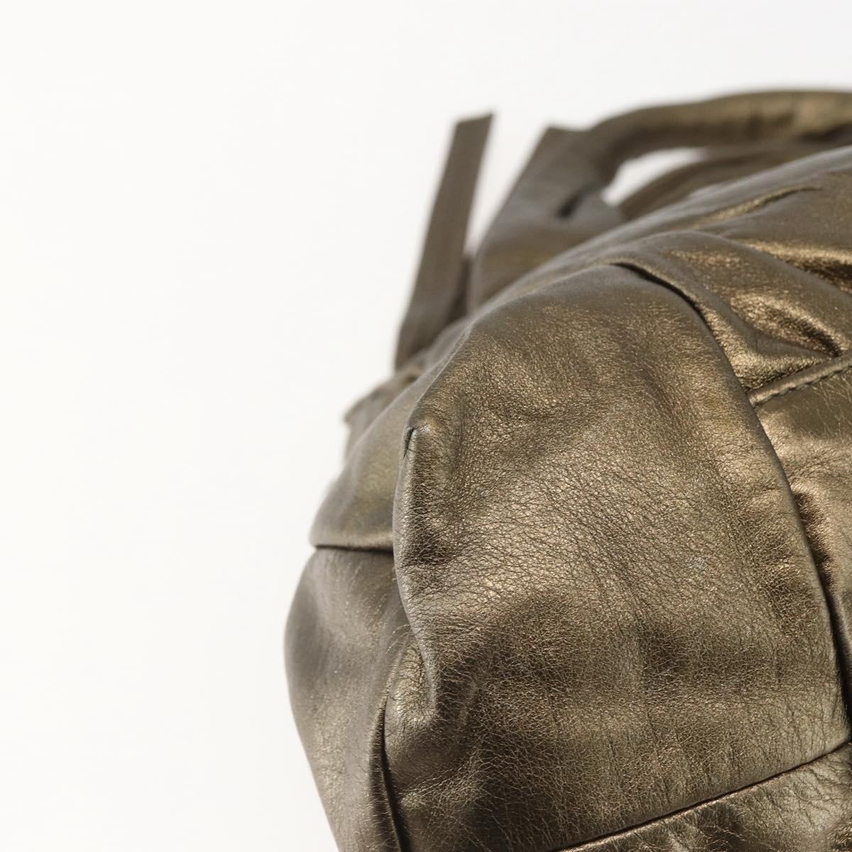 GUCCI Histeria Hand Bag Leather Gold Tone 197020 Auth kk589