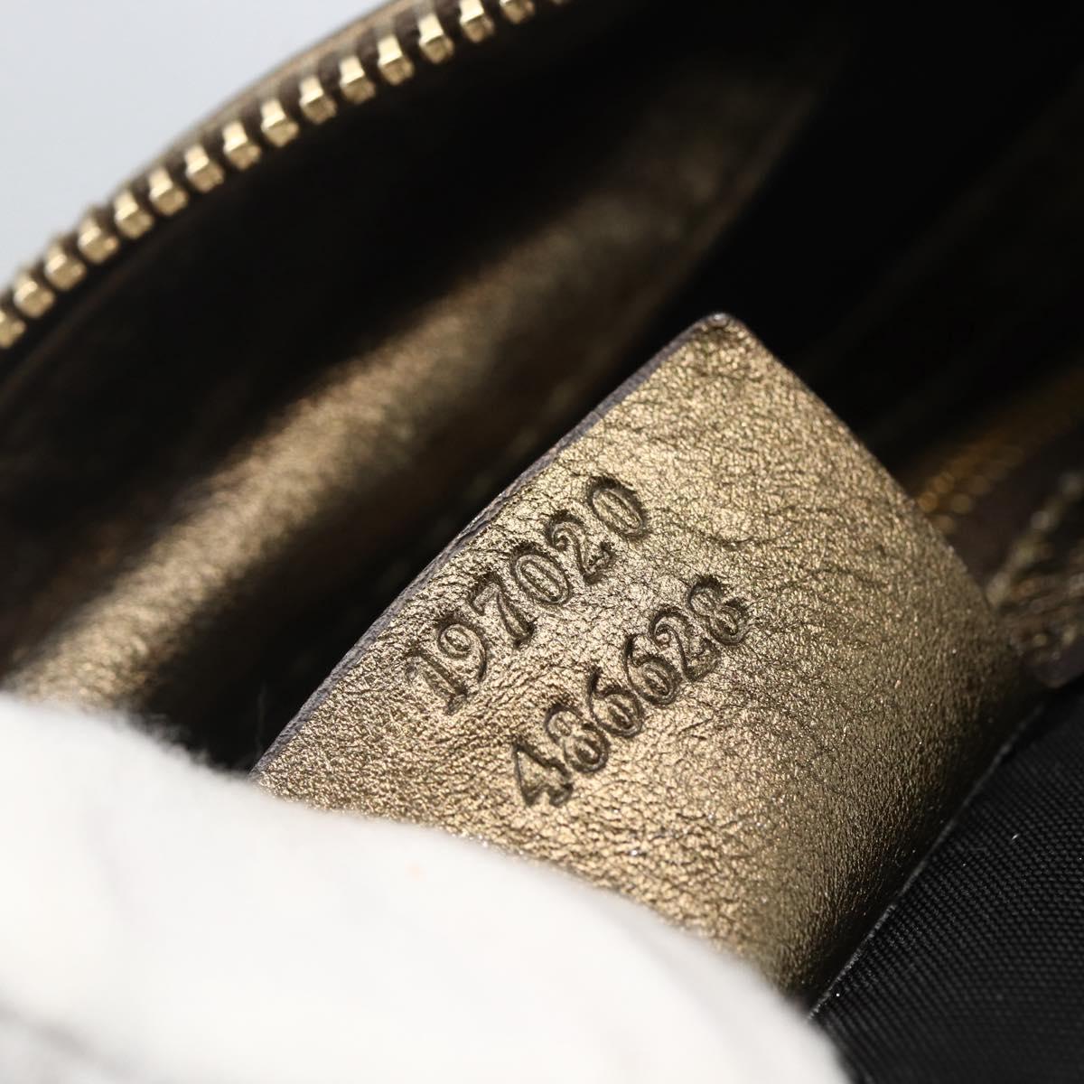 GUCCI Histeria Hand Bag Leather Gold Tone 197020 Auth kk589