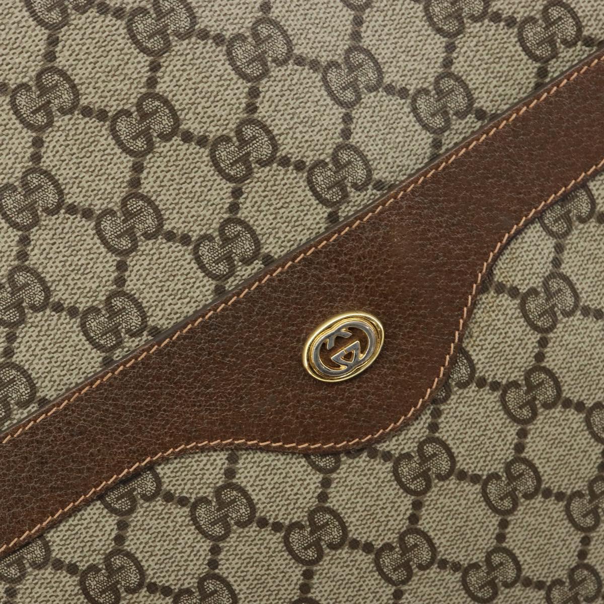 GUCCI GG Supreme Web Sherry Line Tote Bag PVC Beige Gold 89 02 003 Auth kk601