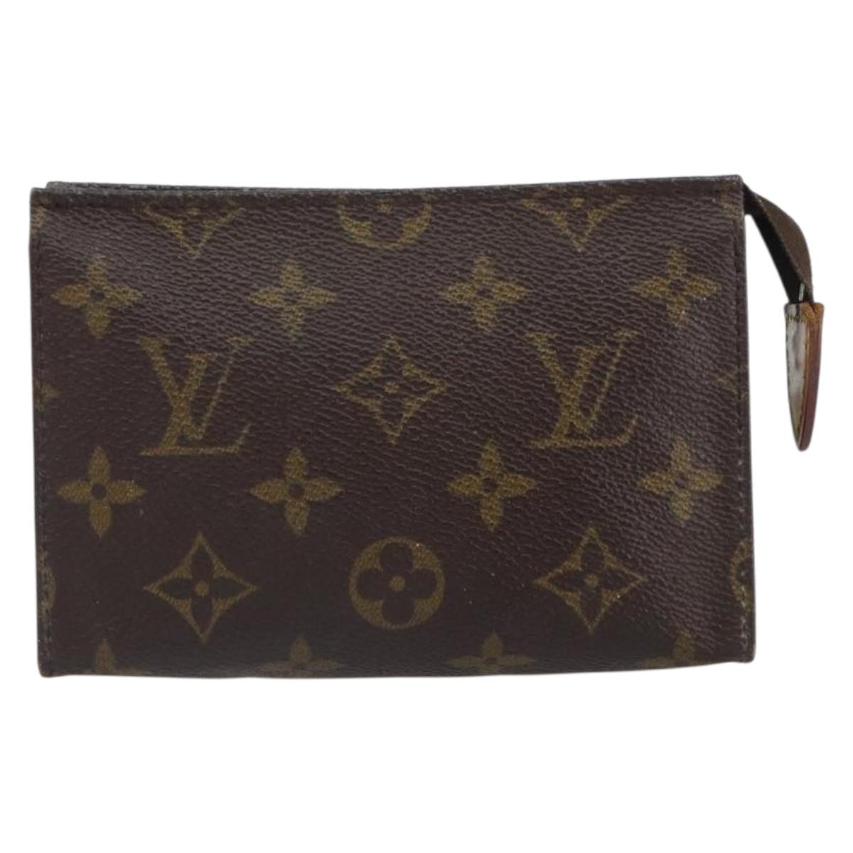LOUIS VUITTON Monogram Poche Toilette 15 Pouch M47546 LV Auth kk611