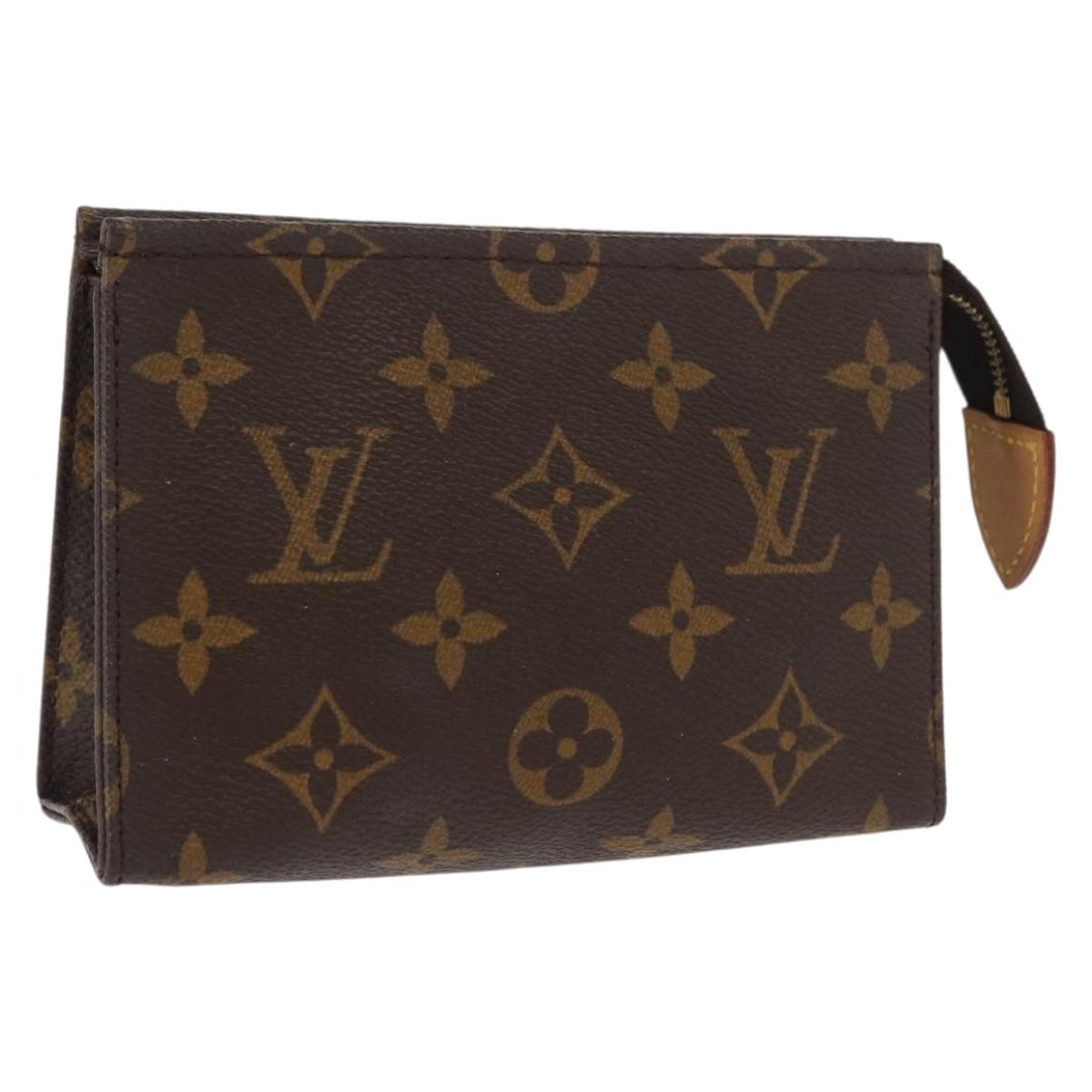LOUIS VUITTON Monogram Poche Toilette 15 Pouch M47546 LV Auth kk612