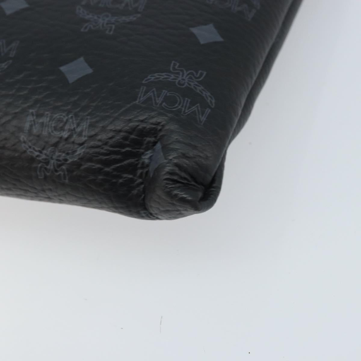 MCM Logogram Vicetos Bag PVC Leather MCM × Loveless Black Silver Auth kk620