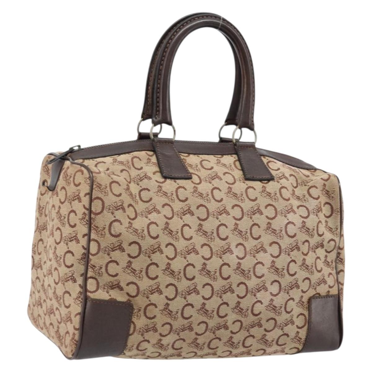CELINE C Sulky Hand Bag Canvas Brown Auth kk621