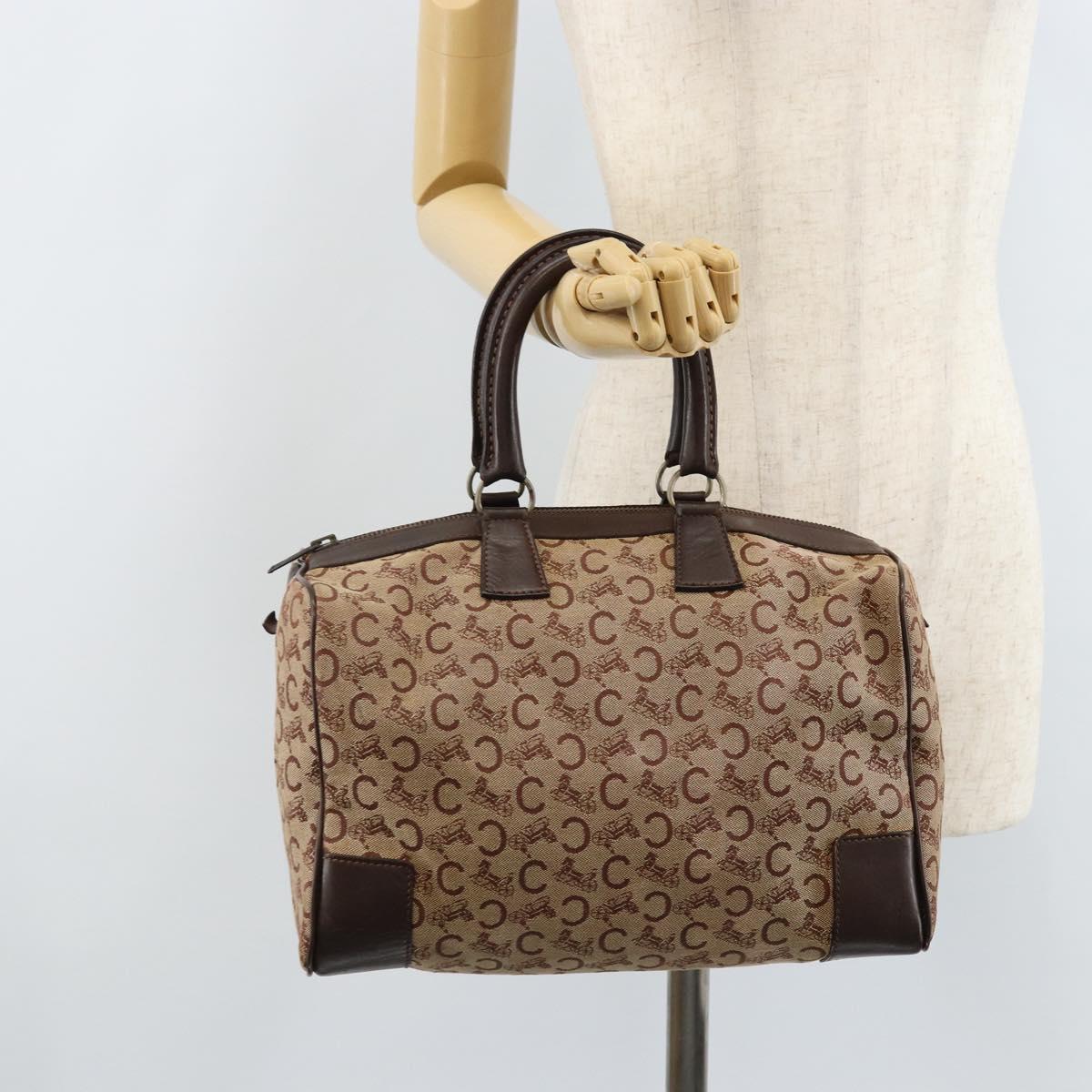 CELINE C Sulky Hand Bag Canvas Brown Auth kk621