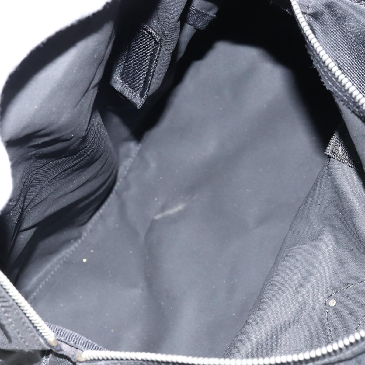 PRADA Hand Bag Nylon Black Silver Auth kk632