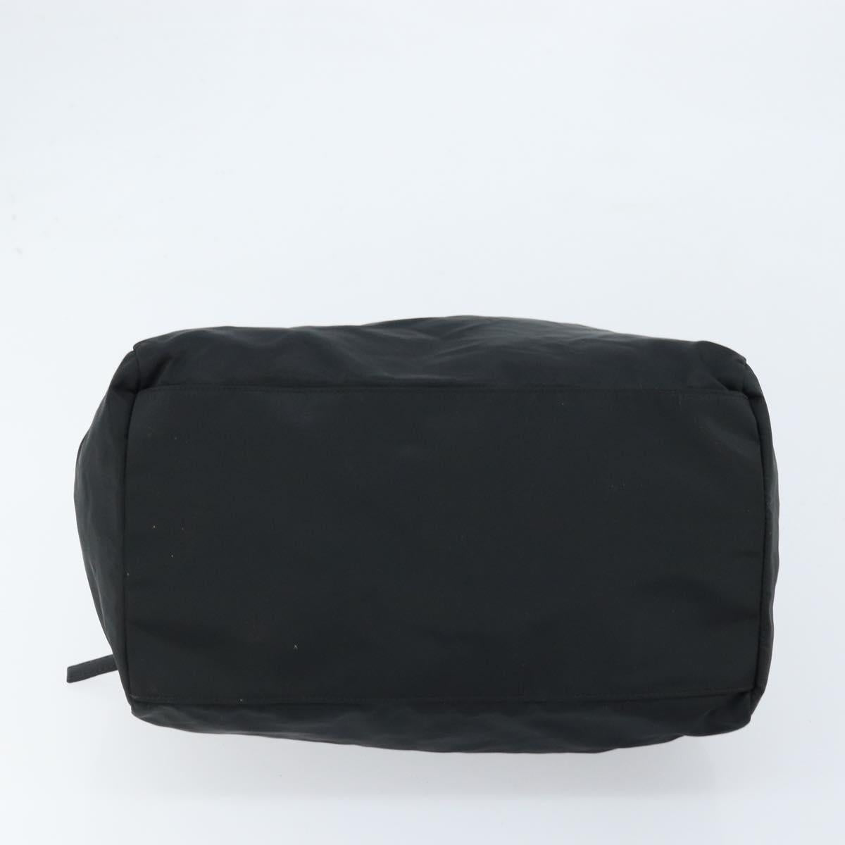 PRADA Hand Bag Nylon Black Silver Auth kk632