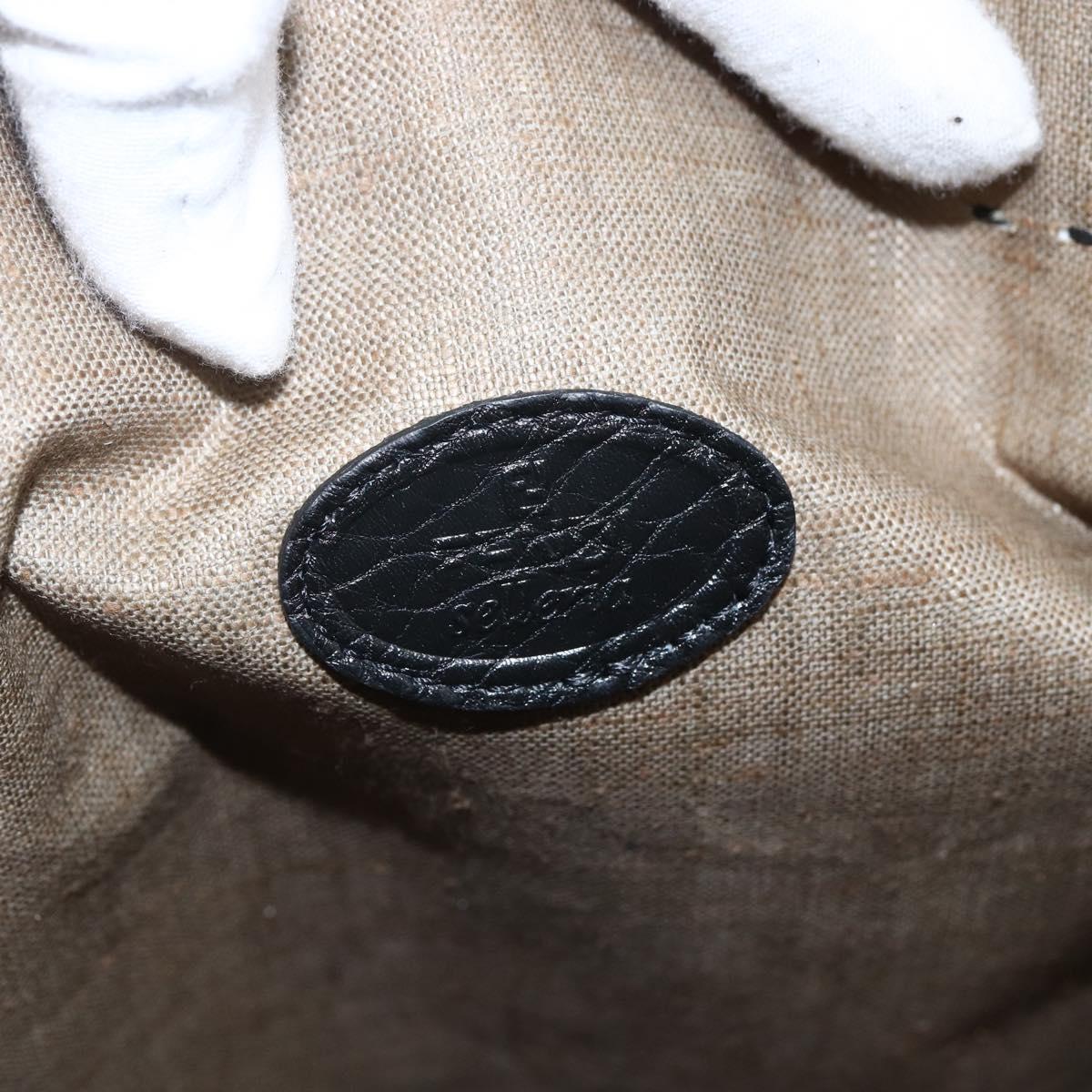 FENDI Celeria Hand Bag PVC Canvas Brown Auth kk636