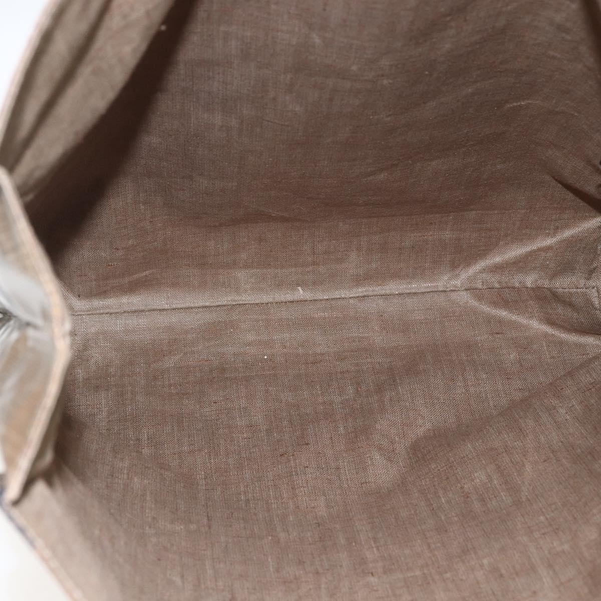 FENDI Celeria Hand Bag PVC Canvas Brown Auth kk636