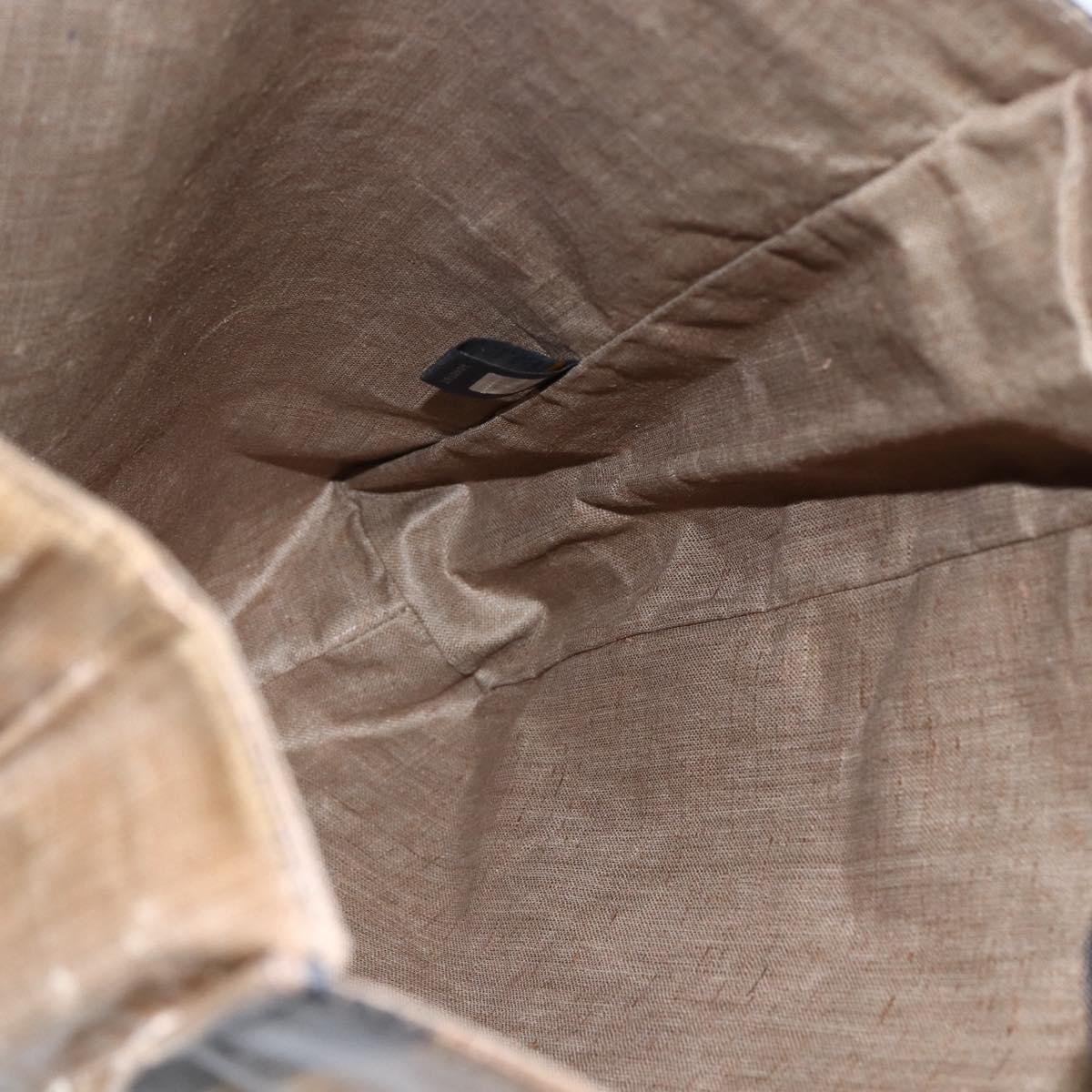 FENDI Celeria Hand Bag PVC Canvas Brown Auth kk636