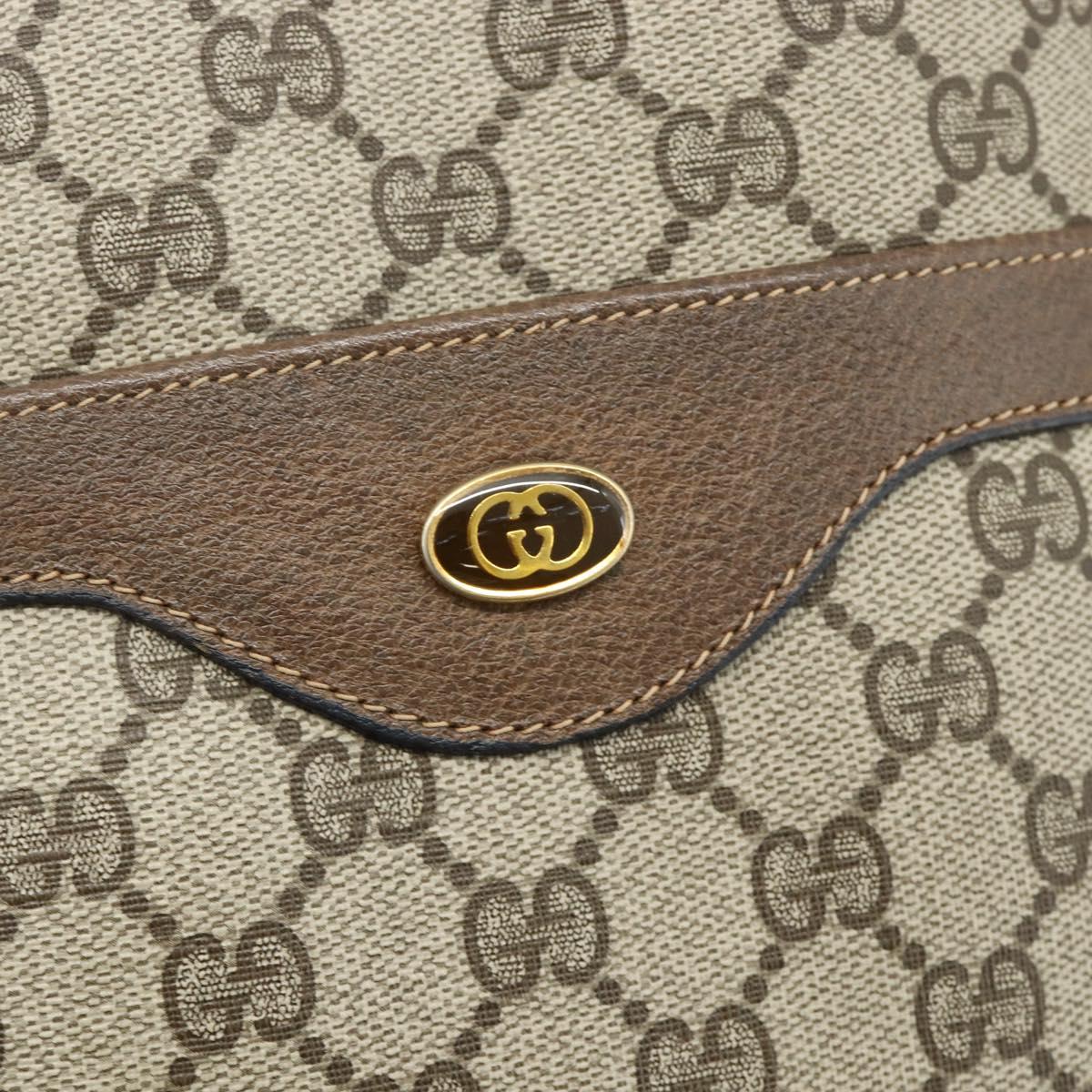 GUCCI GG Supreme Web Sherry Line Tote Bag PVC Beige Gold 39 02 003 Auth kk669A