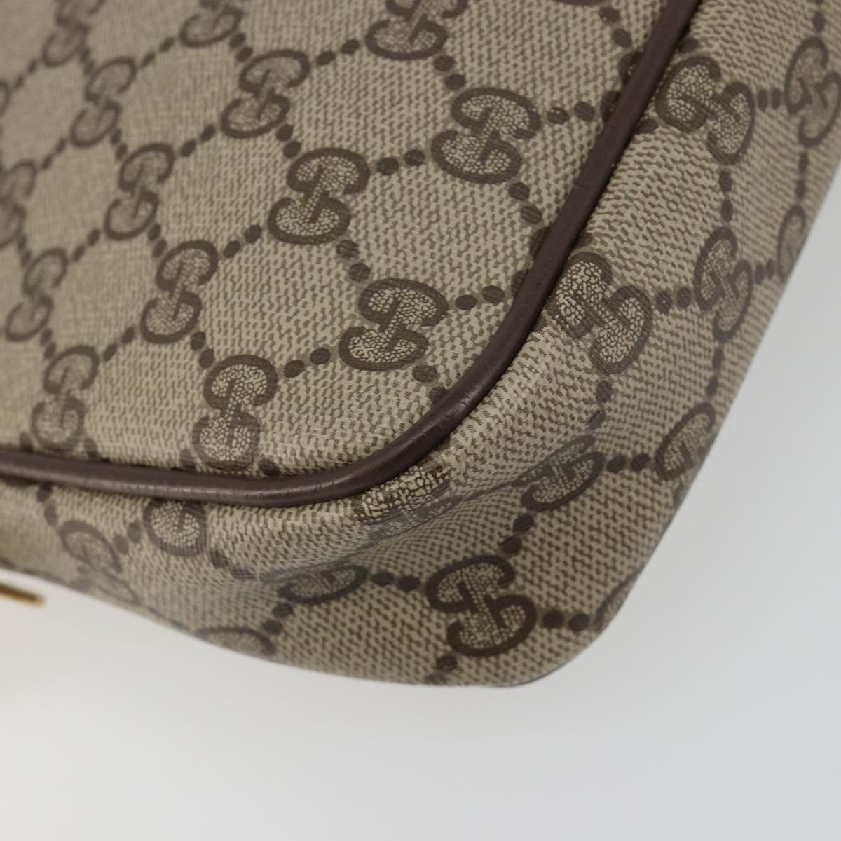 GUCCI GG Supreme Shoulder Bag PVC Beige Gold 97 02 068 Auth kk692