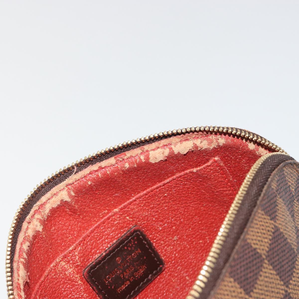 LOUIS VUITTON Damier Ebene Pochette Cosmetic PM Pouch N47516 LV Auth kk697