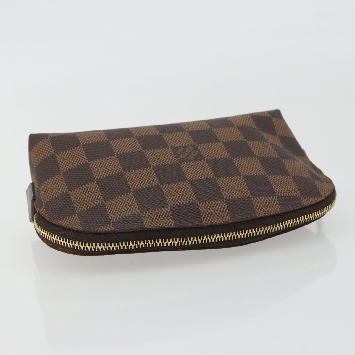 LOUIS VUITTON Damier Ebene Pochette Cosmetic PM Pouch N47516 LV Auth kk697