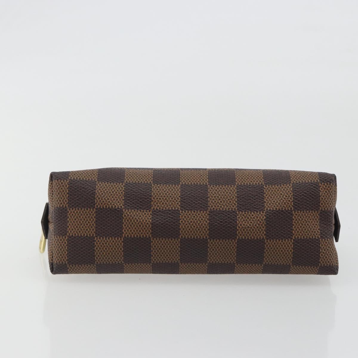 LOUIS VUITTON Damier Ebene Pochette Cosmetic PM Pouch N47516 LV Auth kk697