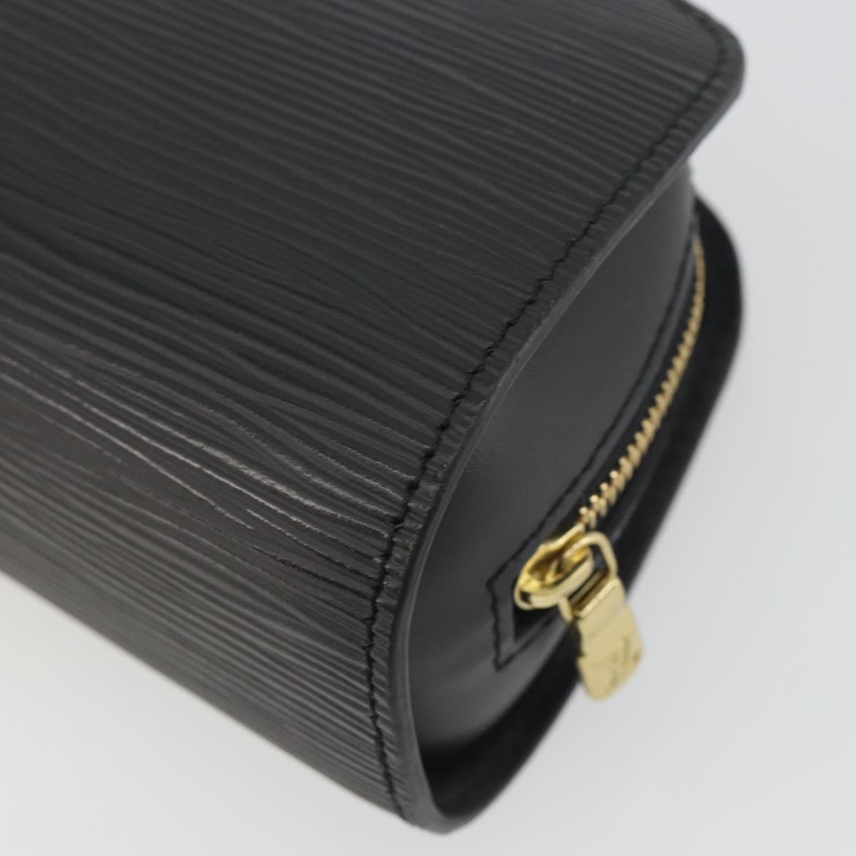 LOUIS VUITTON Epi Dauphine PM Pouch Black M48442 LV Auth kk698