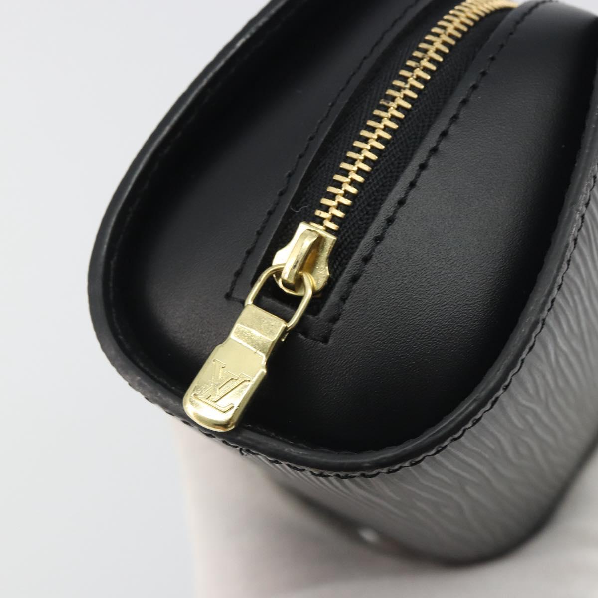 LOUIS VUITTON Epi Dauphine PM Pouch Black M48442 LV Auth kk698