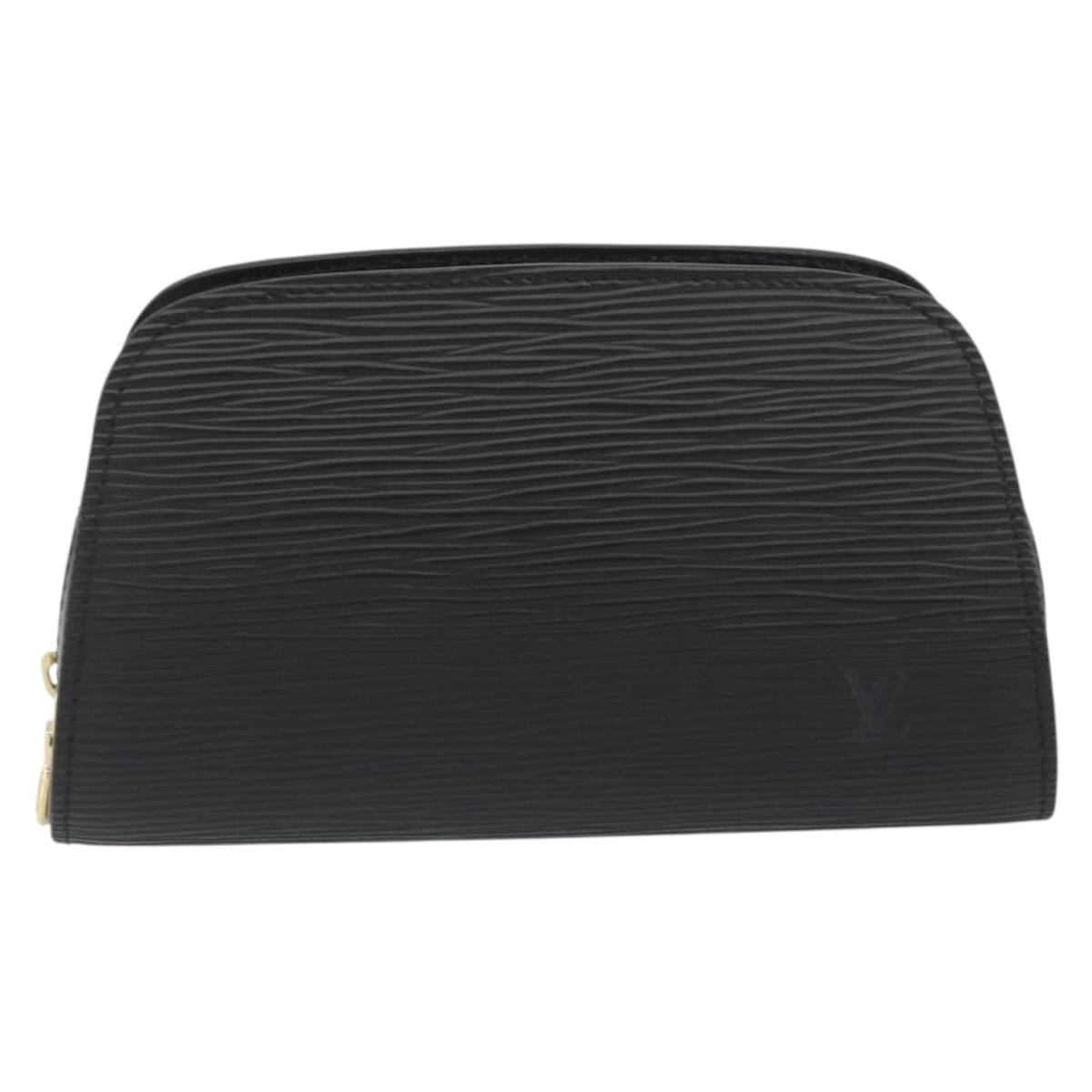 LOUIS VUITTON Epi Dauphine PM Pouch Black M48442 LV Auth kk698