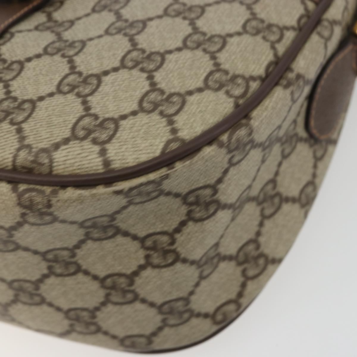 GUCCI GG Supreme Web Sherry Line Bag PVC Beige Gold 89 02 032 Auth kk699