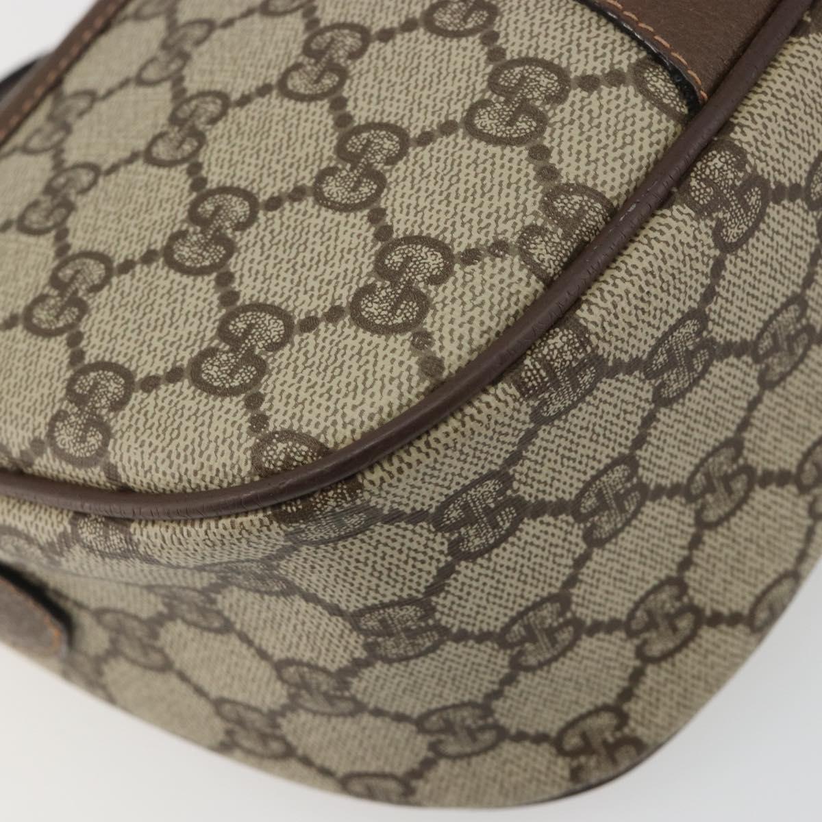 GUCCI GG Supreme Web Sherry Line Bag PVC Beige Gold 89 02 032 Auth kk699