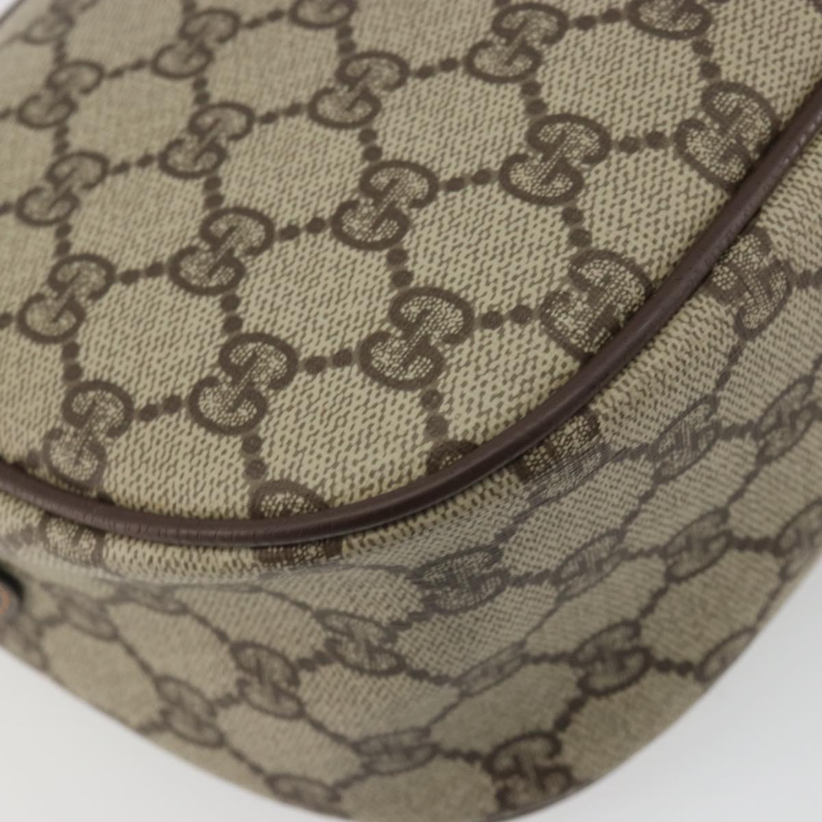 GUCCI GG Supreme Web Sherry Line Bag PVC Beige Gold 89 02 032 Auth kk699