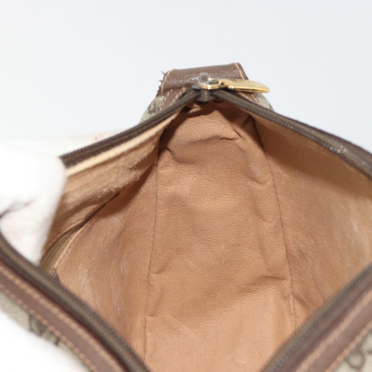 GUCCI GG Supreme Web Sherry Line Bag PVC Beige Gold 89 02 032 Auth kk699