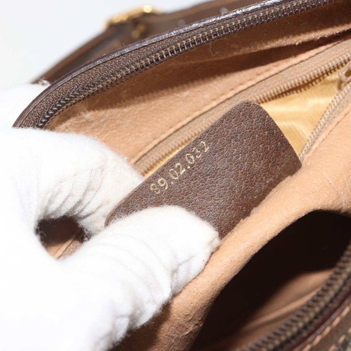 GUCCI GG Supreme Web Sherry Line Bag PVC Beige Gold 89 02 032 Auth kk699