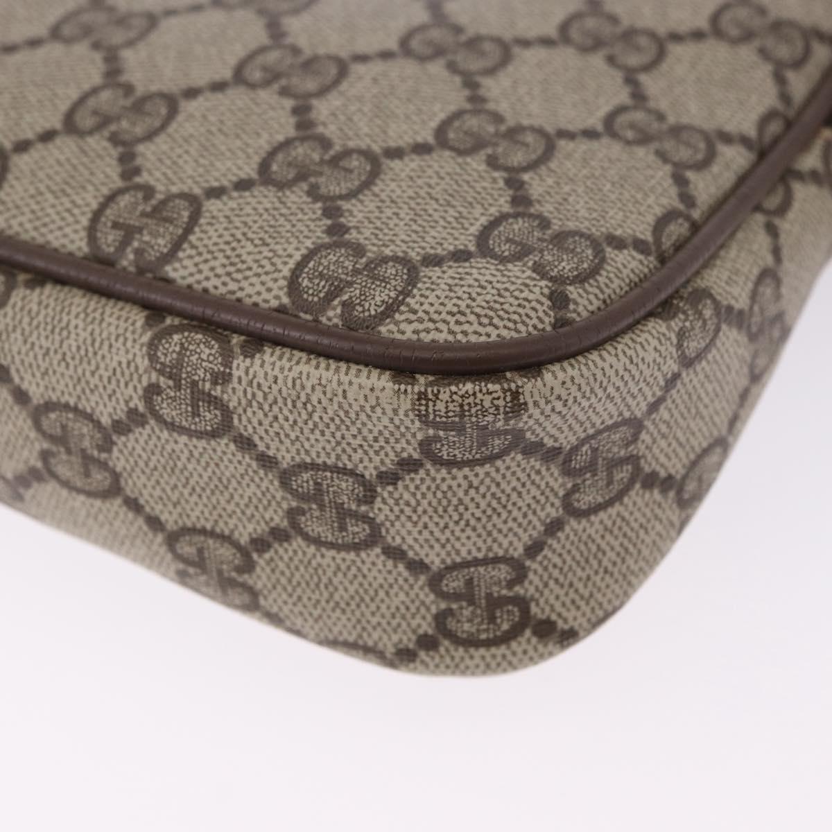 GUCCI GG Supreme Shoulder Bag PVC Beige Gold 56 02 068 Auth kk705