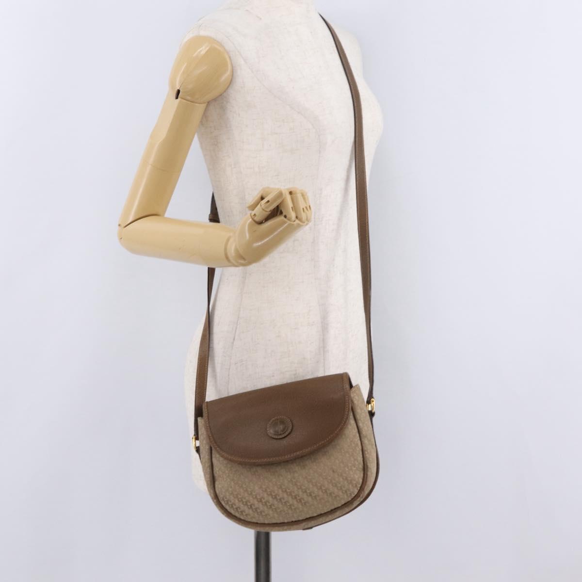 GUCCI Shoulder Bag Canvas Beige Gold Tone 007 115 0074 Auth kk711