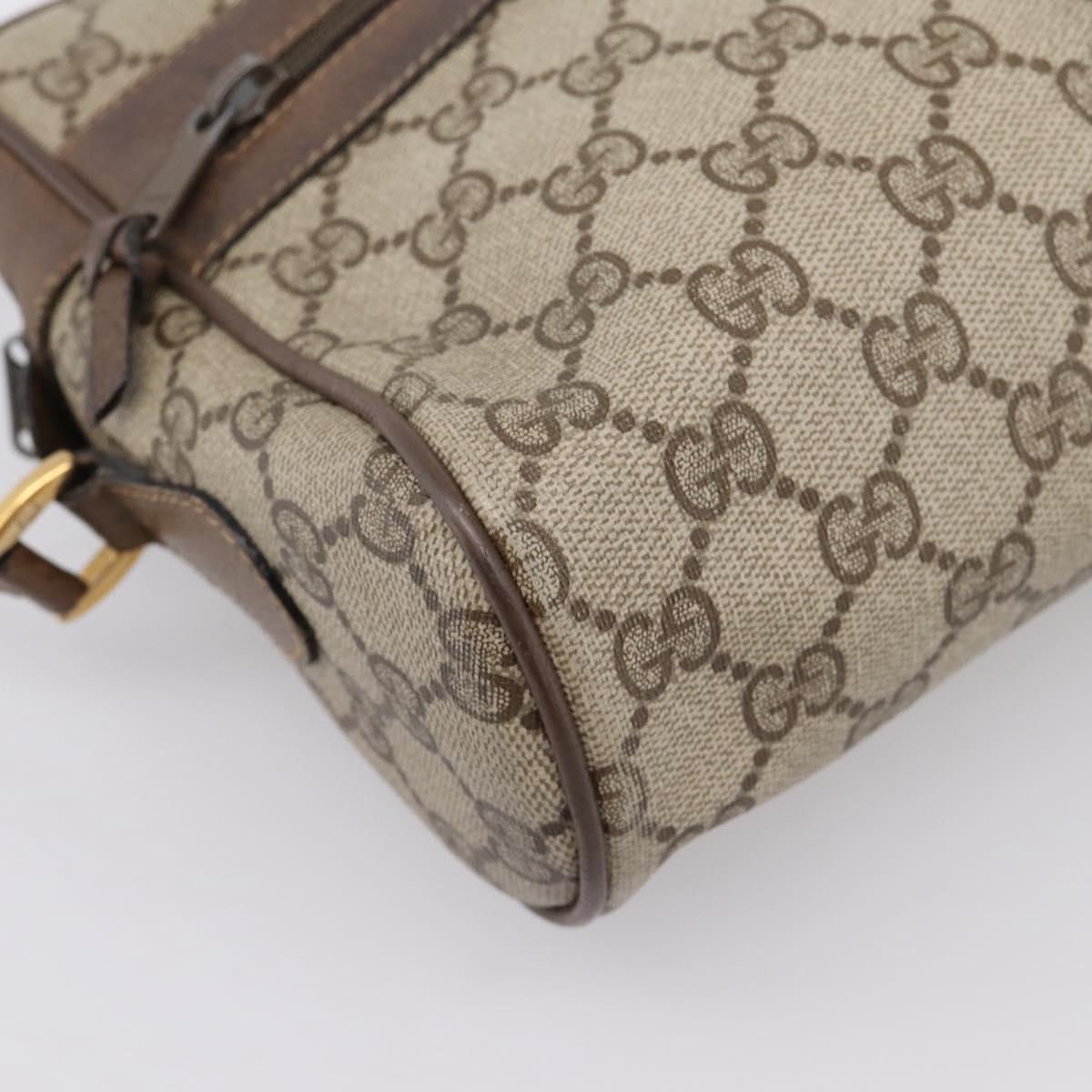 GUCCI GG Supreme Web Sherry Line Shoulder Bag PVC Beige 56 02 005 Auth kk715