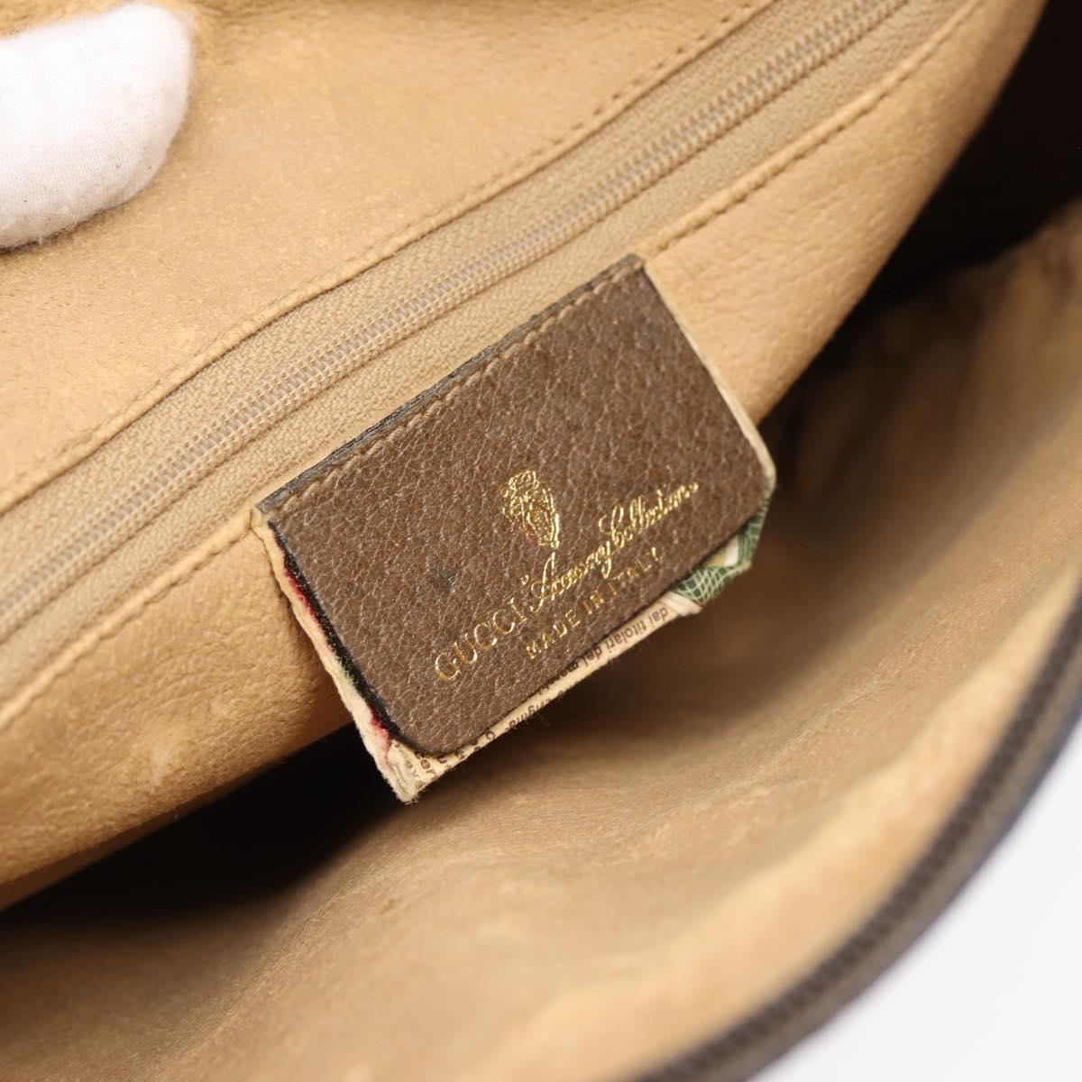GUCCI GG Supreme Web Sherry Line Shoulder Bag PVC Beige 56 02 005 Auth kk715