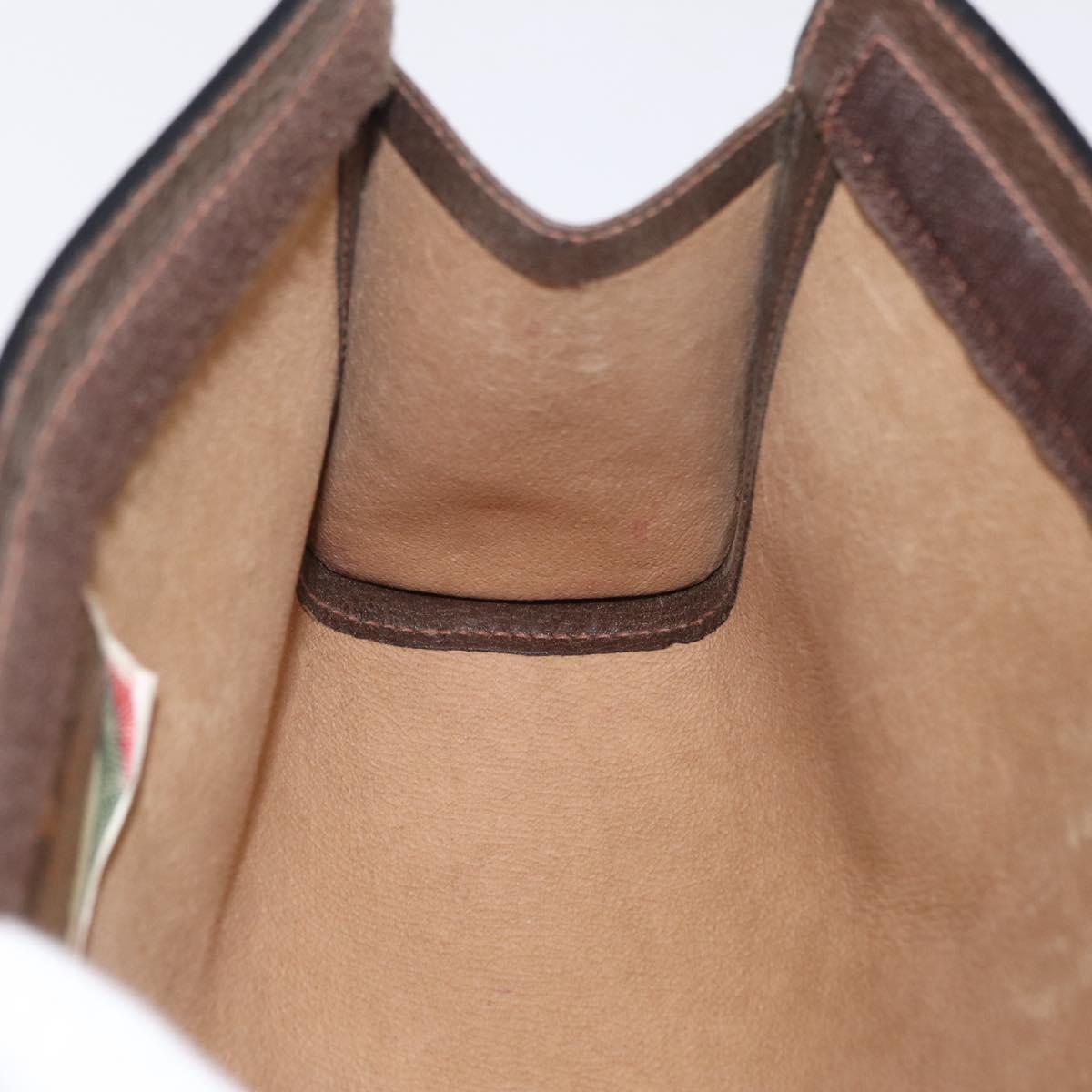GUCCI GG Supreme Web Sherry Line Clutch Bag PVC Beige 89 01 001 Auth kk719