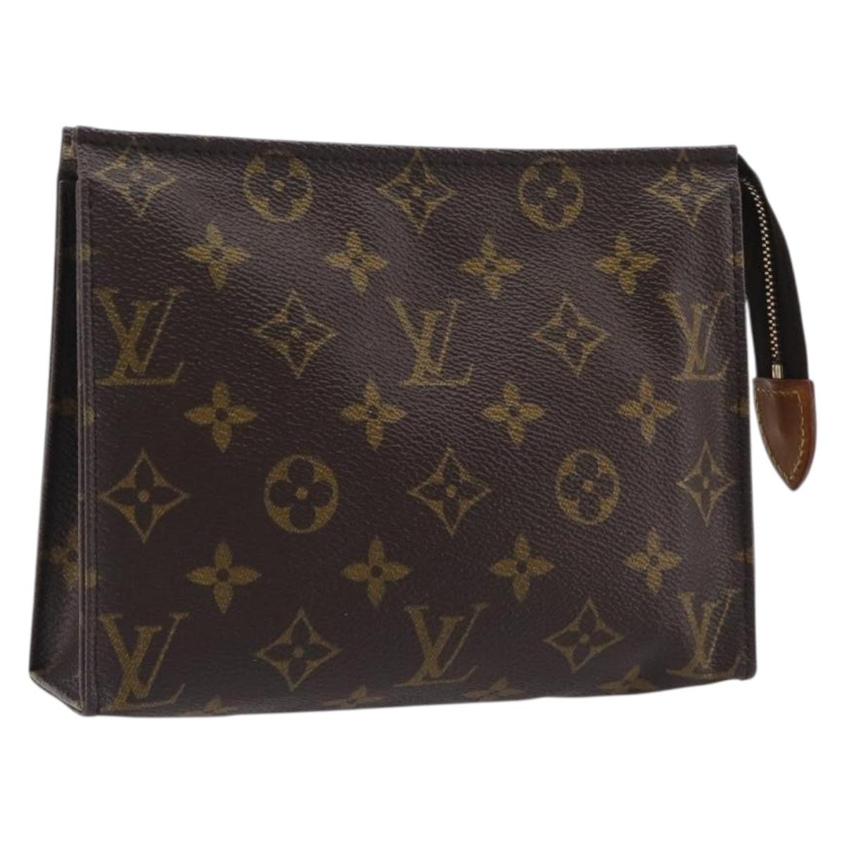 LOUIS VUITTON Monogram Poche Toilette 19 Pouch M47544 LV Auth kk722