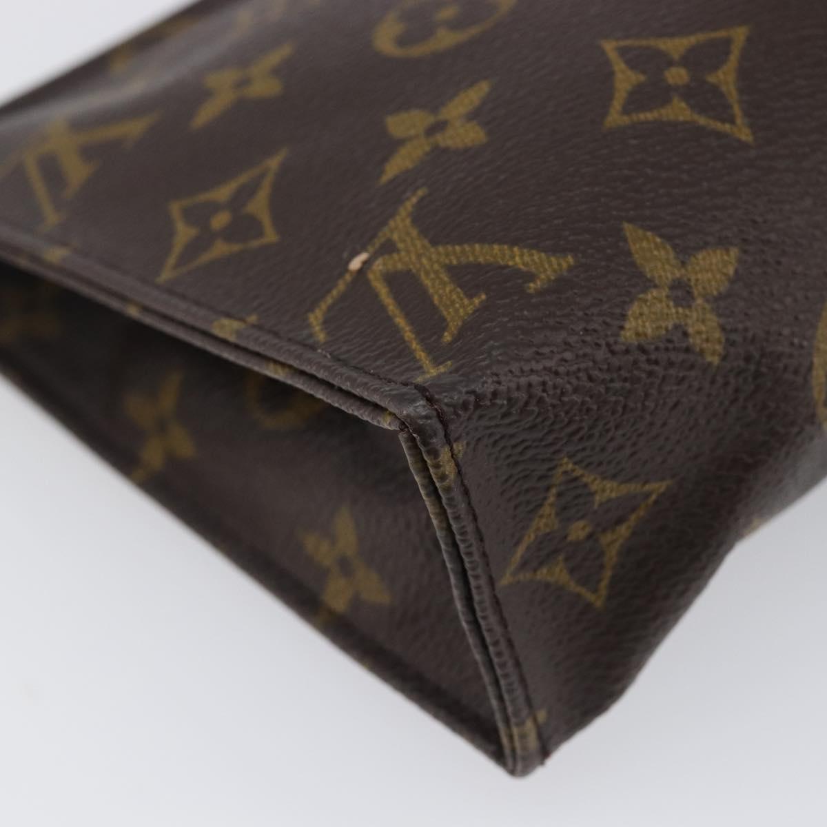 LOUIS VUITTON Monogram Poche Toilette 19 Pouch M47544 LV Auth kk722