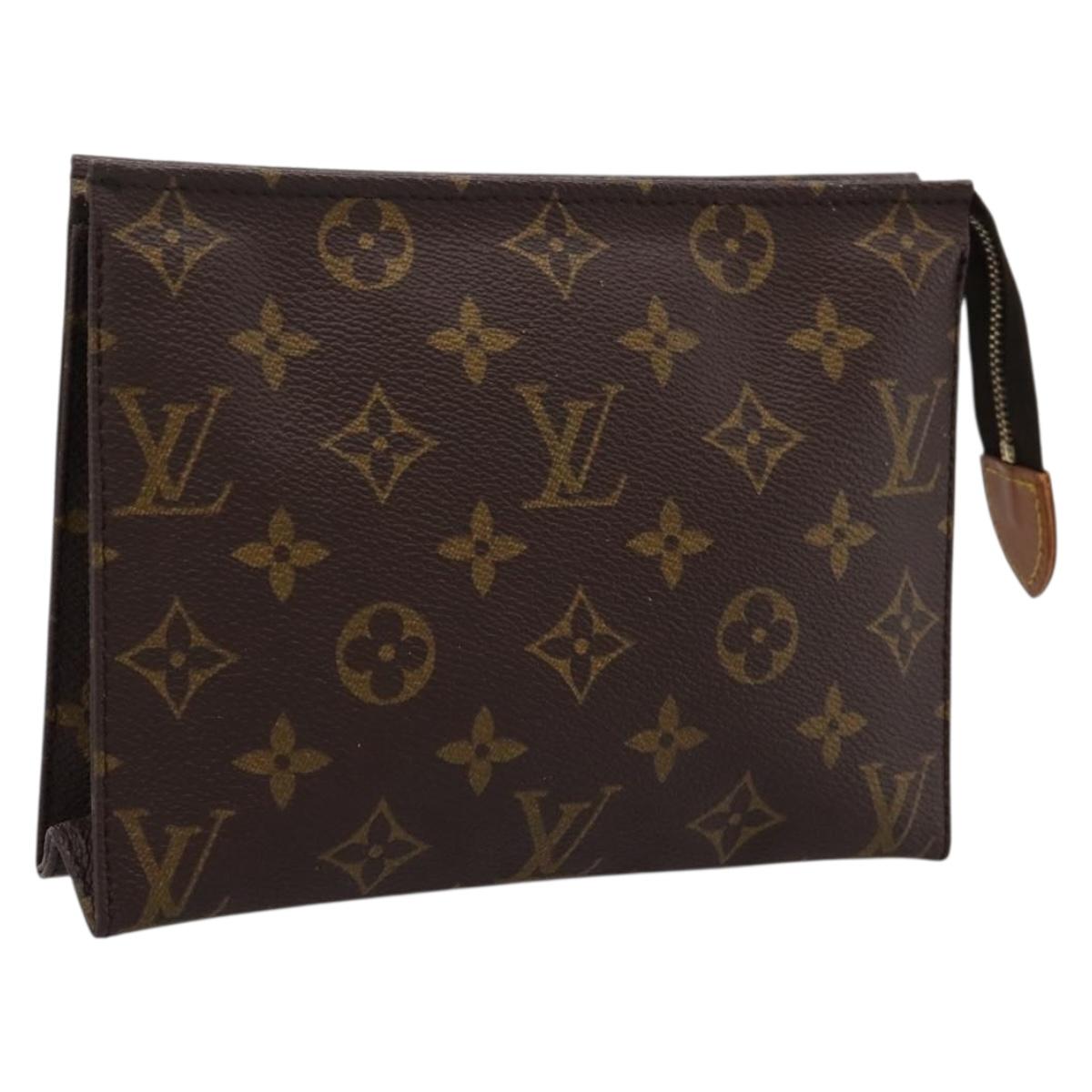 LOUIS VUITTON Monogram Poche Toilette 19 Pouch M47544 LV Auth kk723