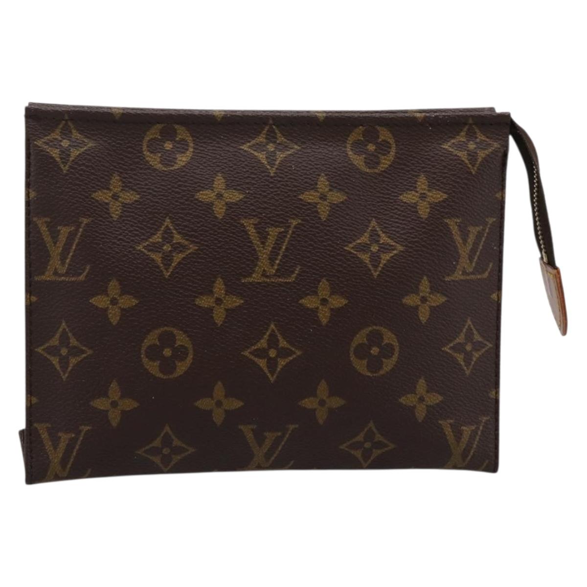 LOUIS VUITTON Monogram Poche Toilette 19 Pouch M47544 LV Auth kk723