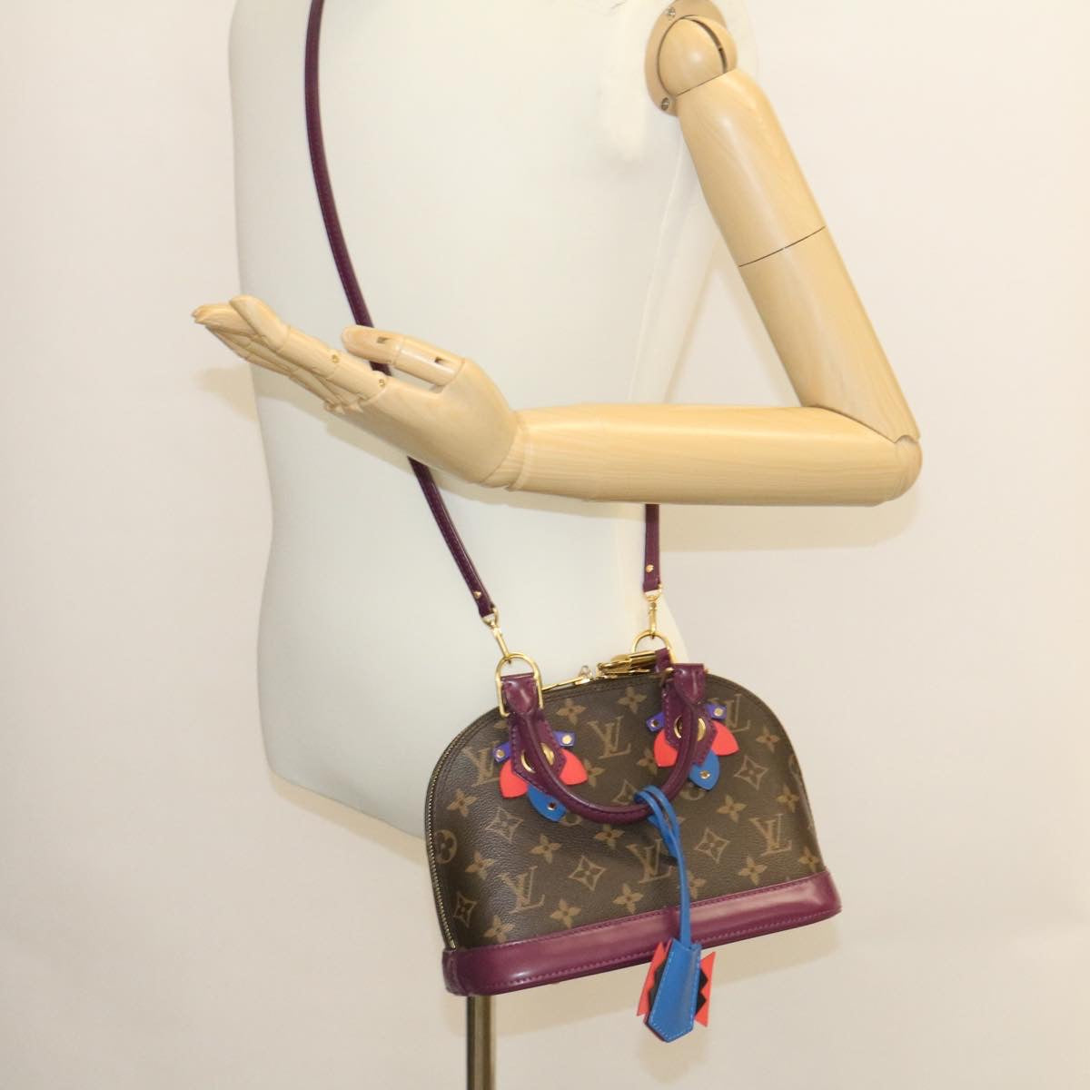 LOUIS VUITTON Monogram Totem Alma BB Hand Bag 2Way M41660 LV Auth knn001