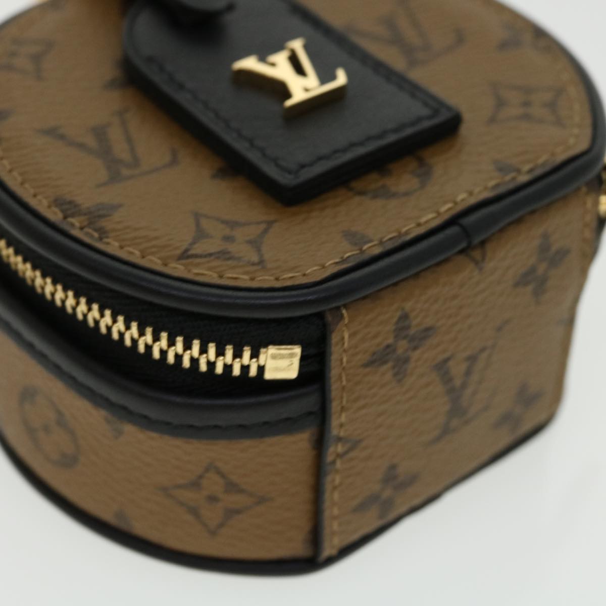LOUIS VUITTON Monogram Reverse Boite Chapeau Shoulder Bag Brown M68577 LV knn091