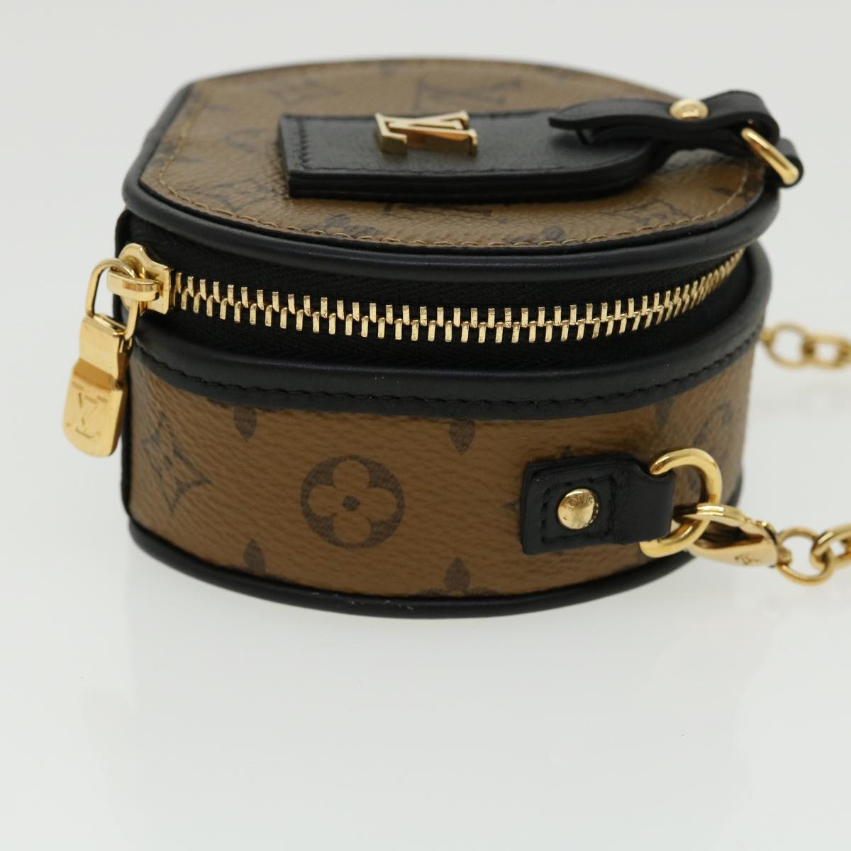 LOUIS VUITTON Monogram Reverse Boite Chapeau Shoulder Bag Brown M68577 LV knn091